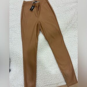 Express Women's Tan Leggings lovely leather leggings pants for all occasions